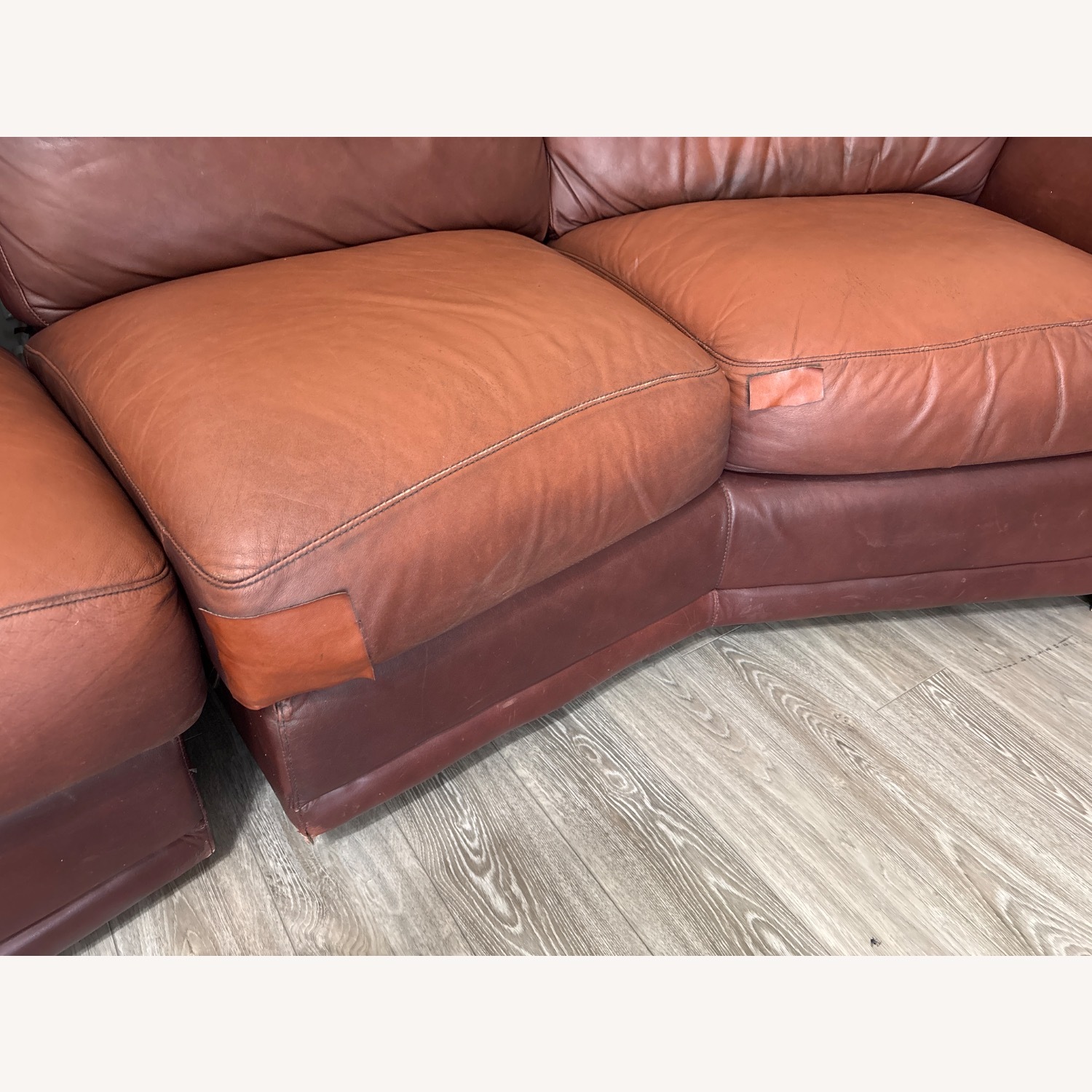 Brown Leather 2 Piece Sectional - image-3