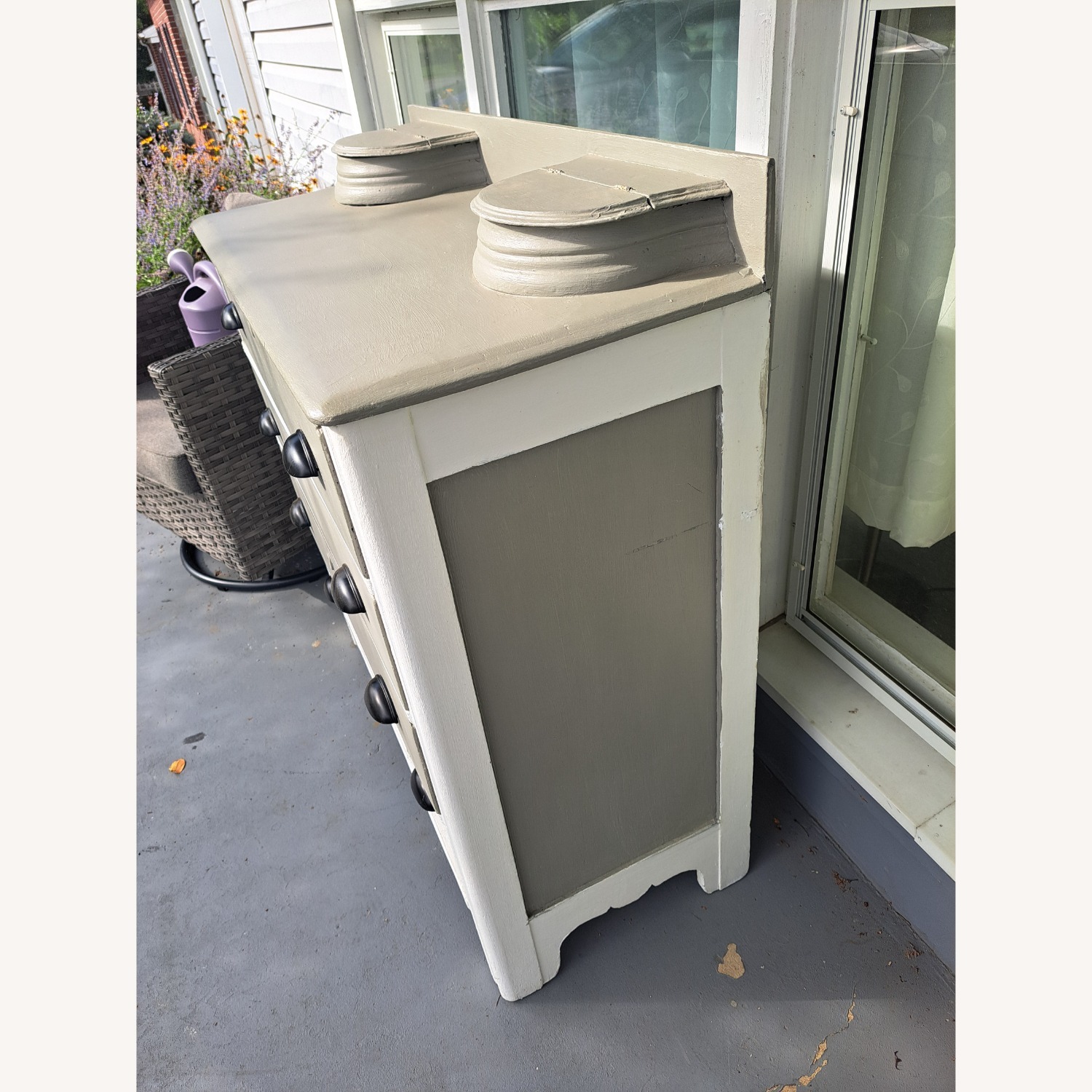 Vintage Gray Dresser, Distressed - image-2