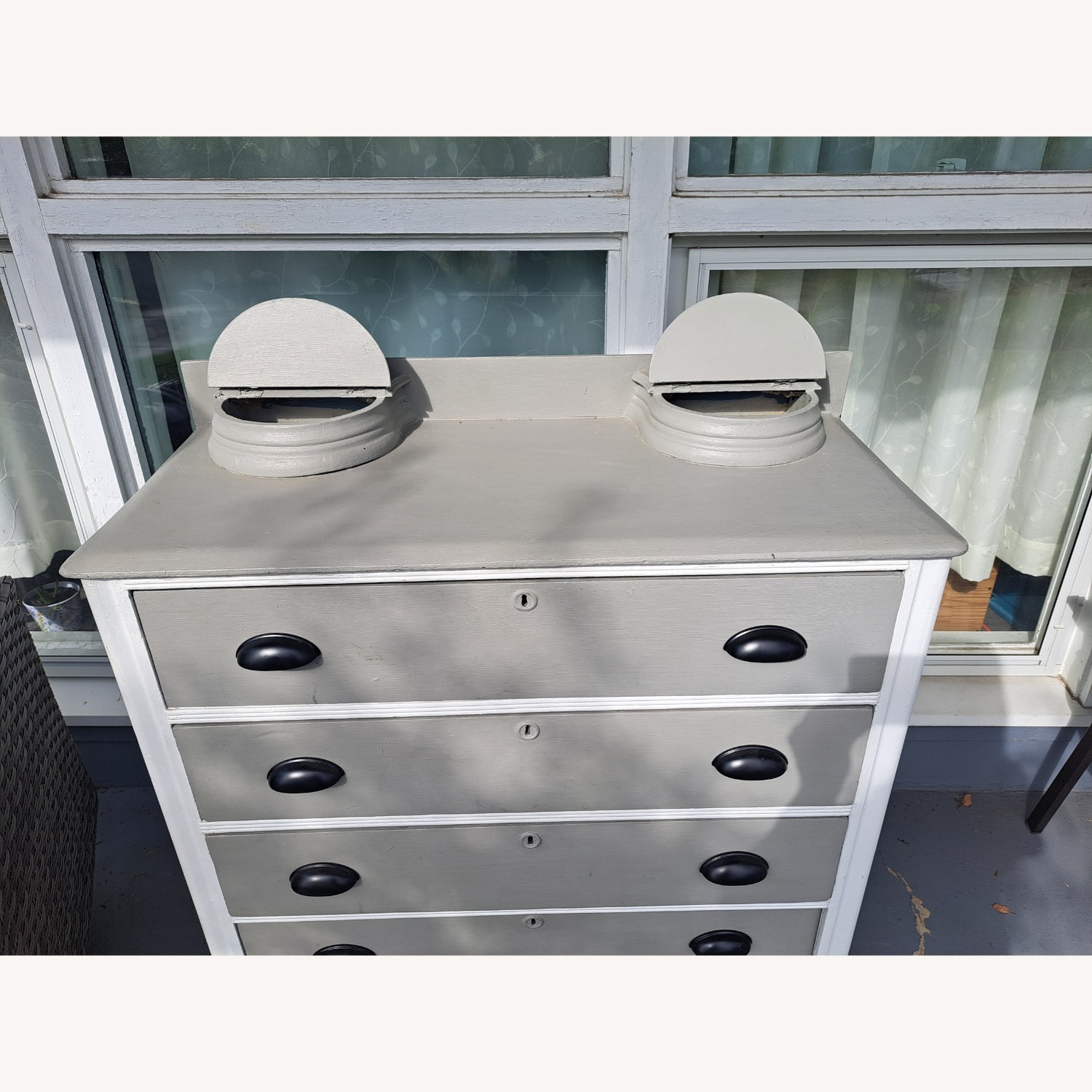 Vintage Gray Dresser, Distressed - image-3