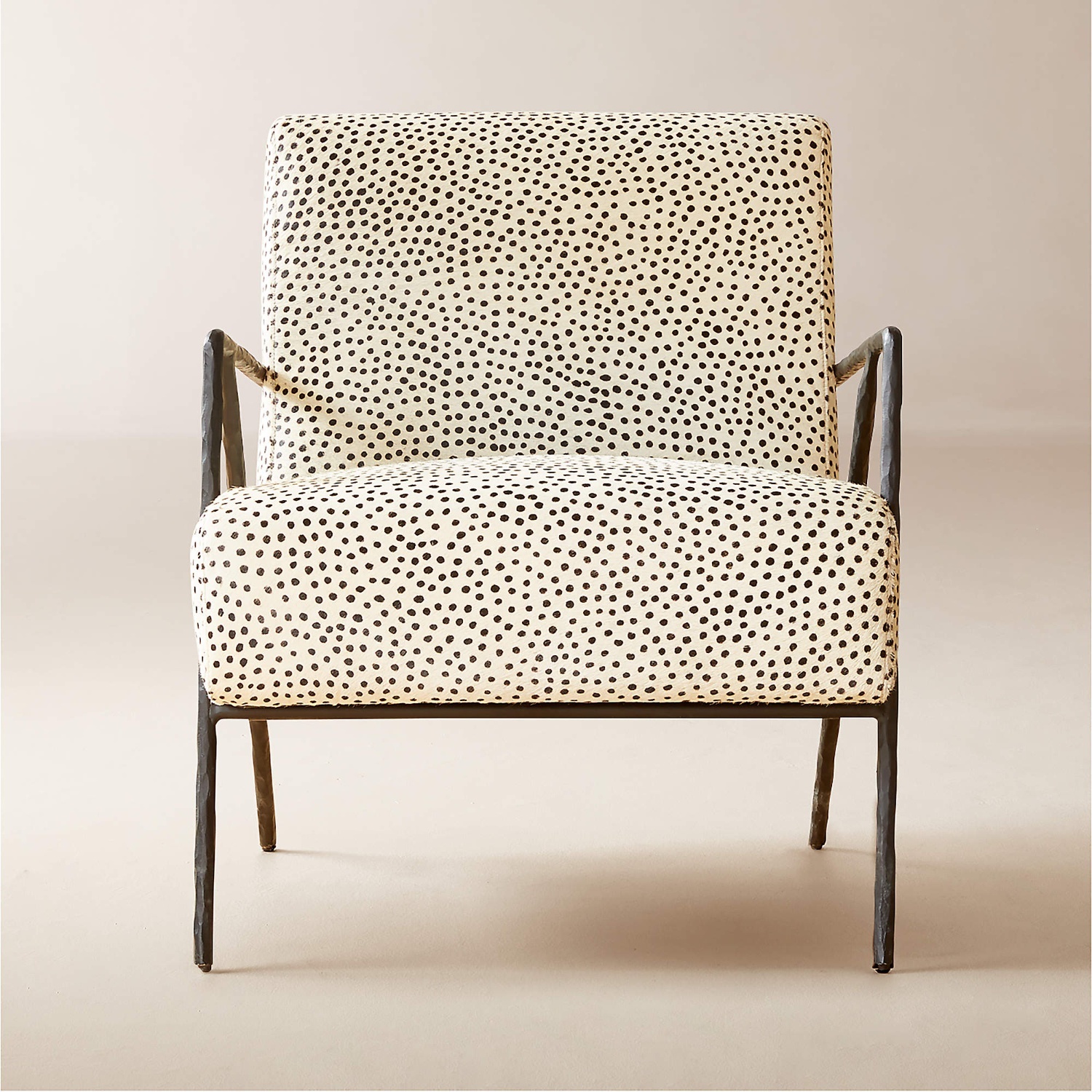 CB2 Imogene Dot Hair On Hide Lounge Chair - image-4