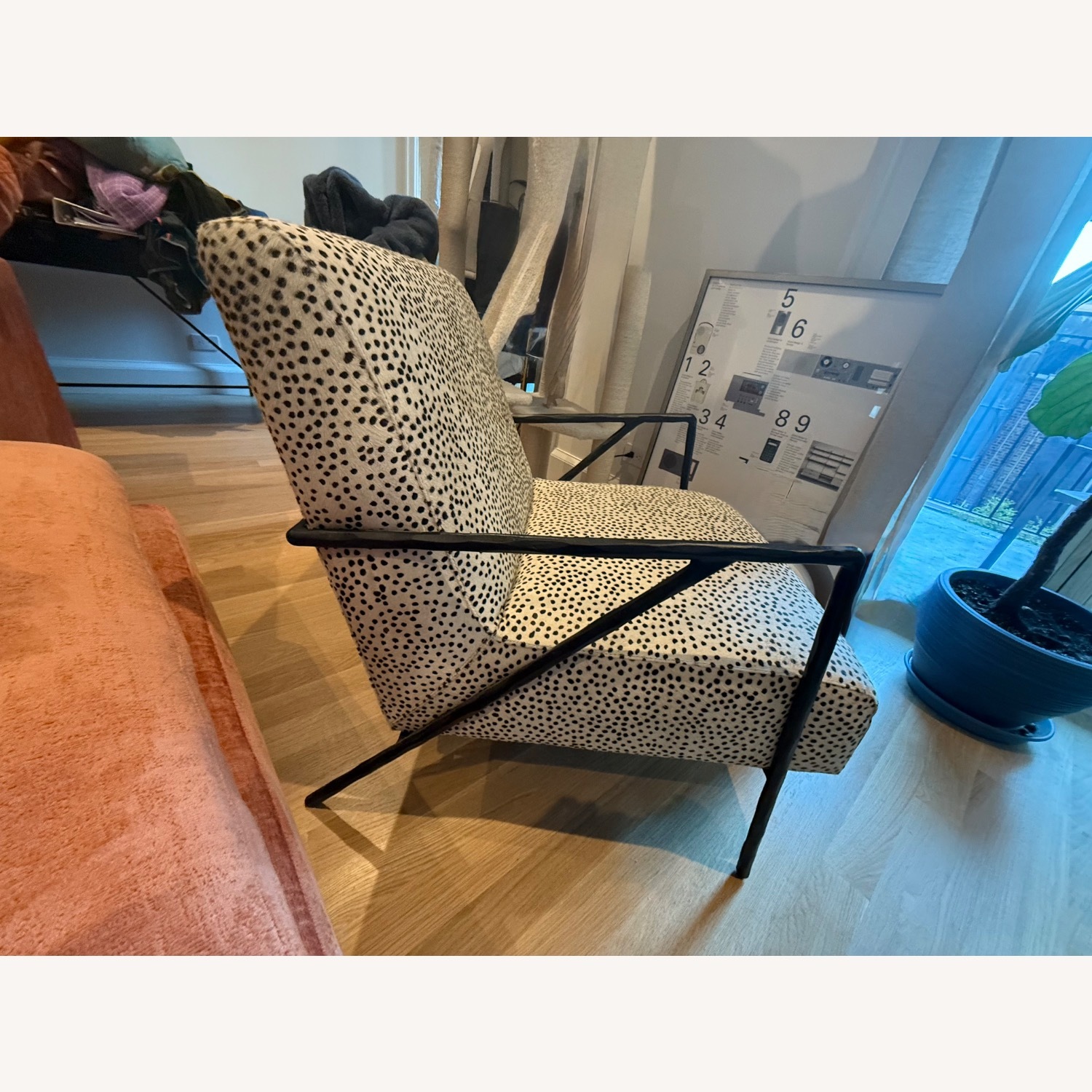 CB2 Imogene Dot Hair On Hide Lounge Chair - image-1