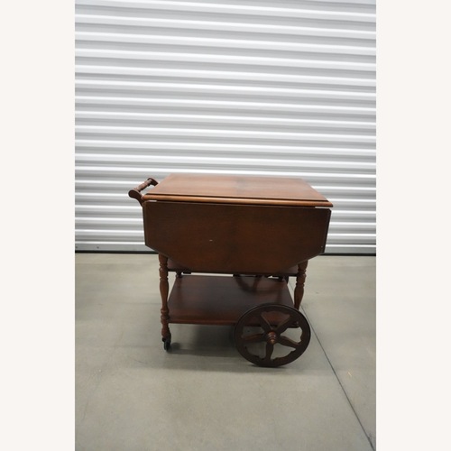 Used Vintage Drop-Leaf Wooden Bar Cart / Tea Trolley for sale on AptDeco