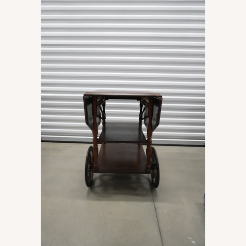Used Vintage Drop-Leaf Wooden Bar Cart / Tea Trolley for sale on AptDeco