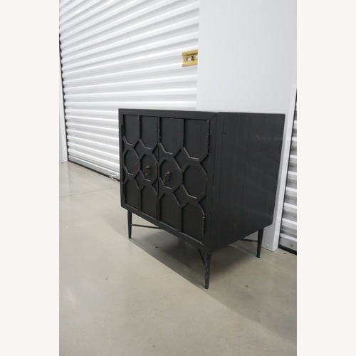 Used Black Geometric Front Accent Cabinet for sale on AptDeco