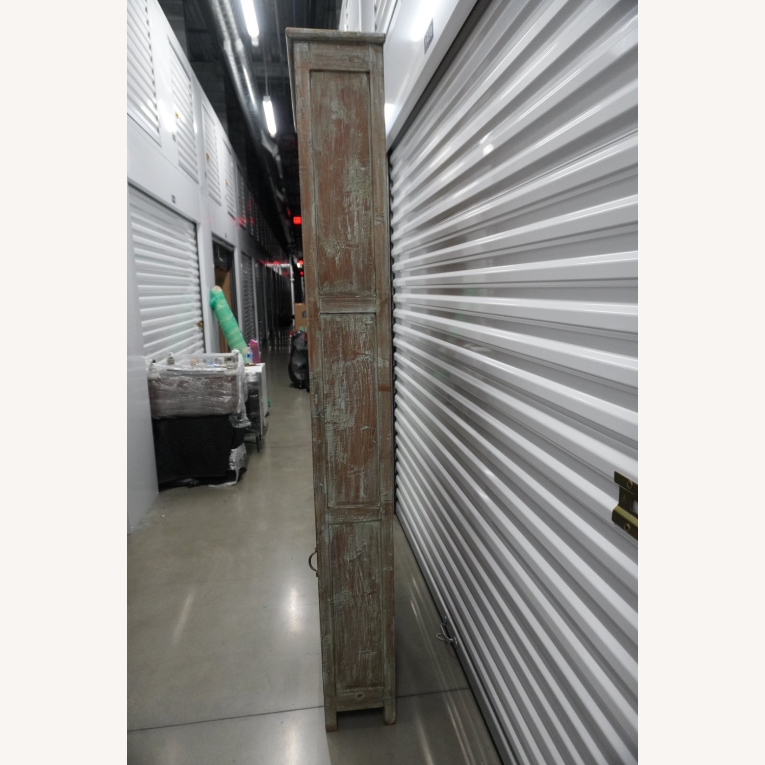 Rustic Distressed Glass Door Cabinet / Bookshelf - image-2