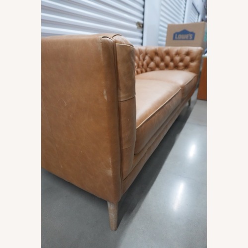 Used Mid-Century Modern Tufted Leather Sofa for sale on AptDeco