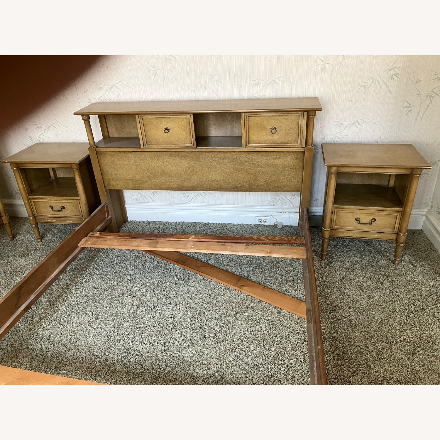 Wood Full Size Bed Frame & Headboard  - image-7