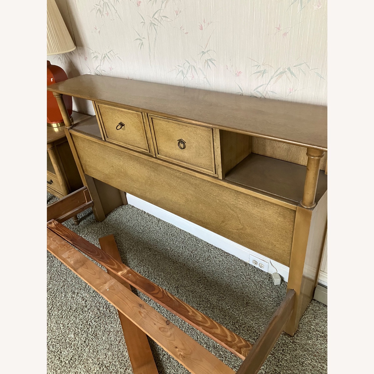 Wood Full Size Bed Frame & Headboard  - image-2