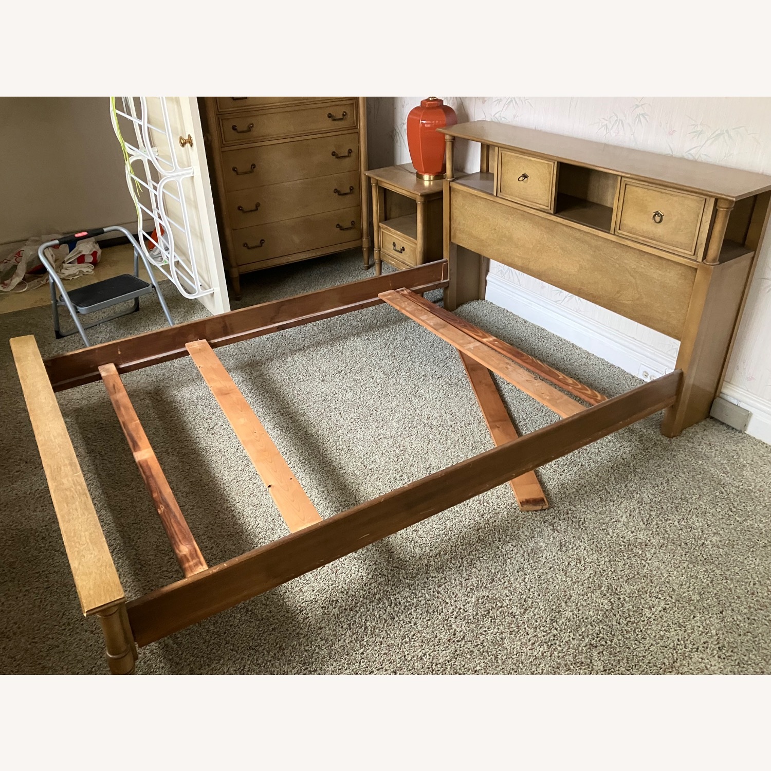 Wood Full Size Bed Frame & Headboard  - image-5