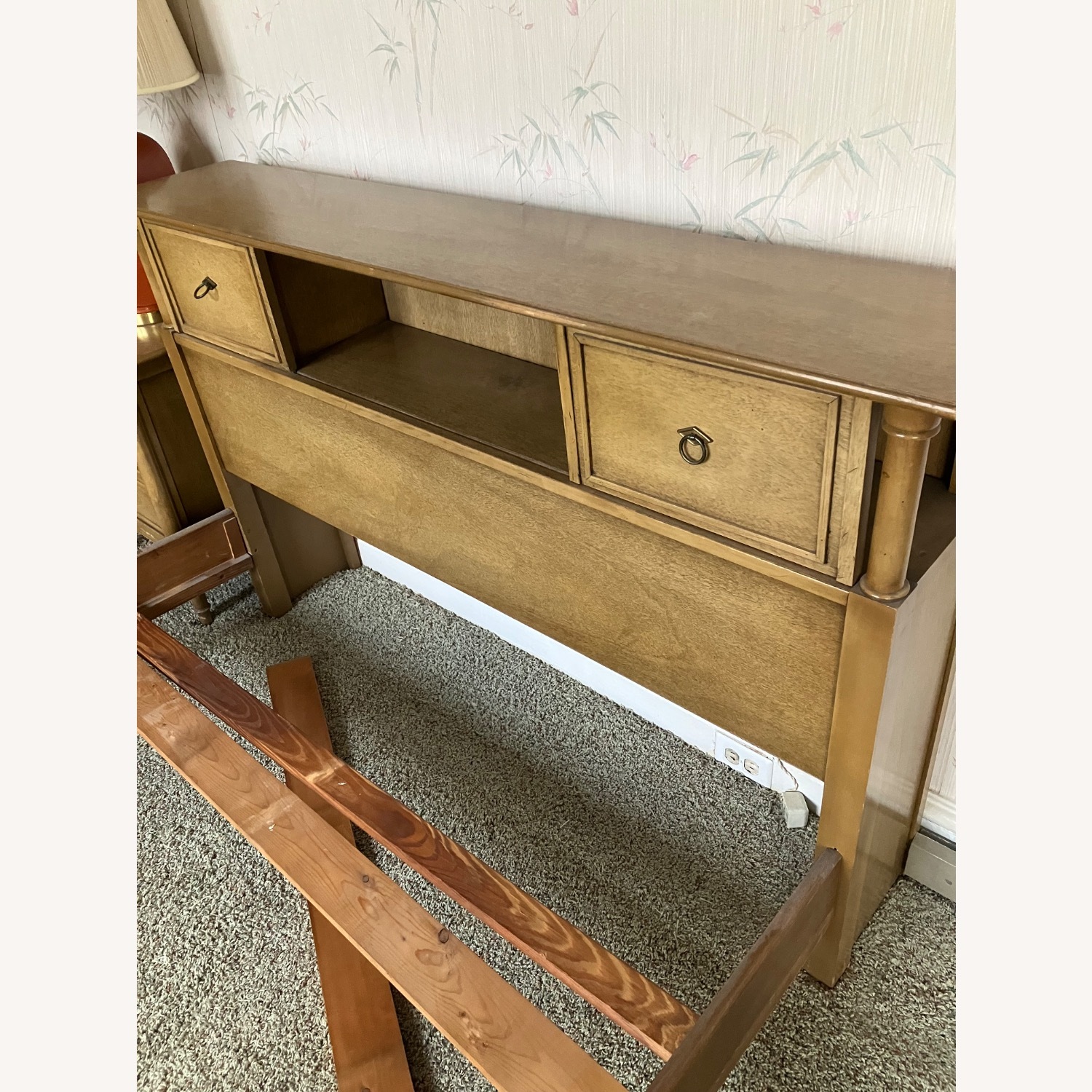 Wood Full Size Bed Frame & Headboard  - image-4