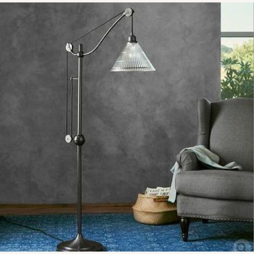 Used Pottery Barn Dark Brown Floor Lamp for sale on AptDeco