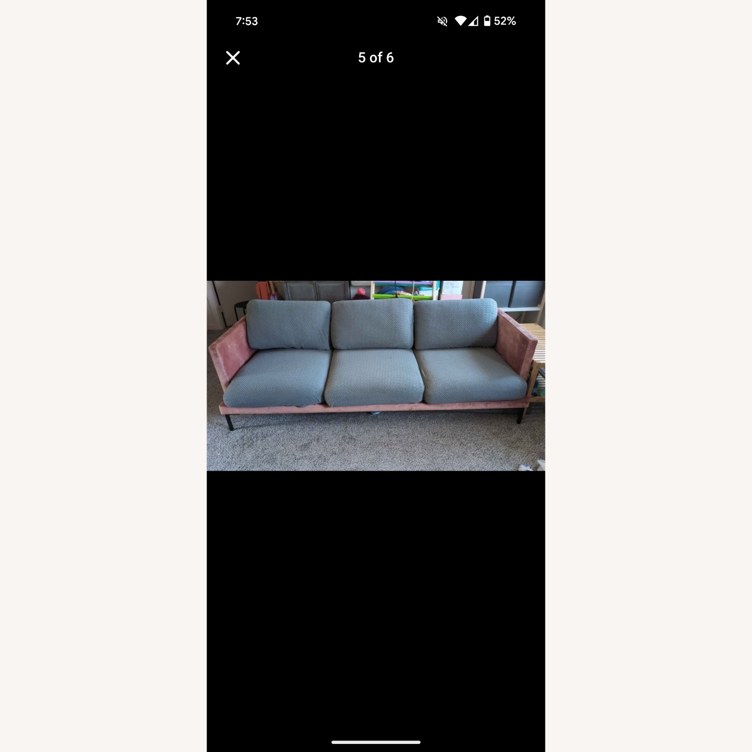 Anthropologie Slub Velvet Linde Sofa - image-3