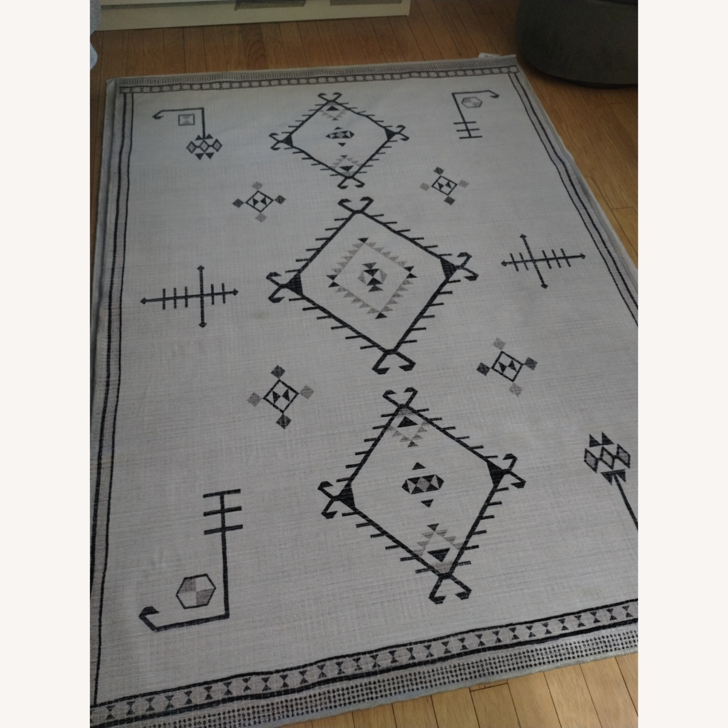 Damali Black and White Flatwoven Rug 5x7  - image-1