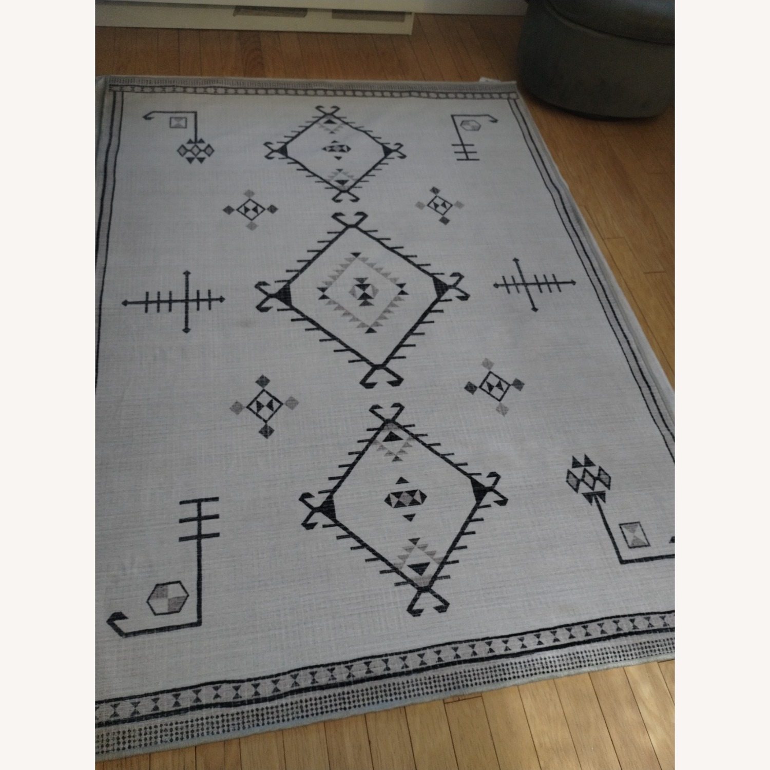 Damali Black and White Flatwoven Rug 5x7  - image-2