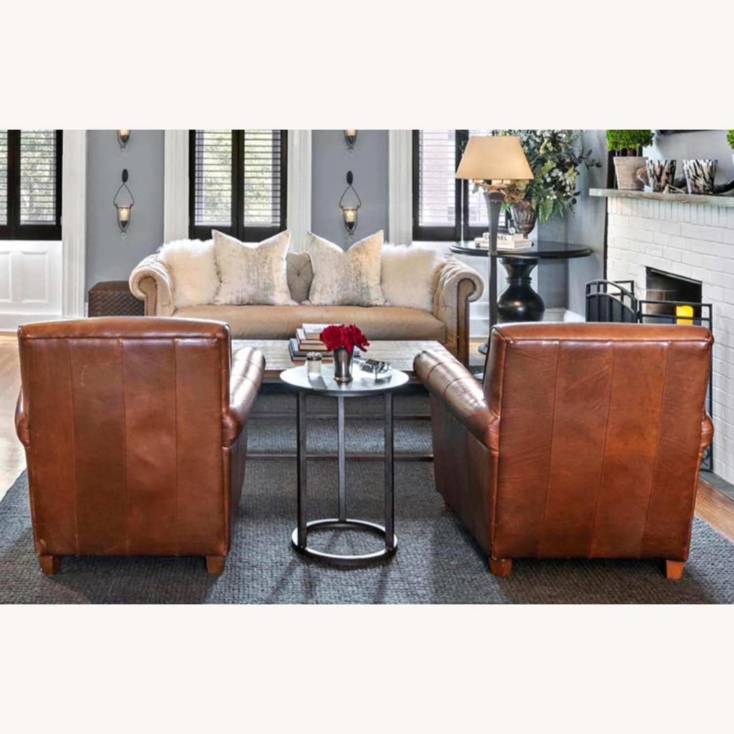 Bauhaus 2 Living Room Leather Club Chairs - image-1