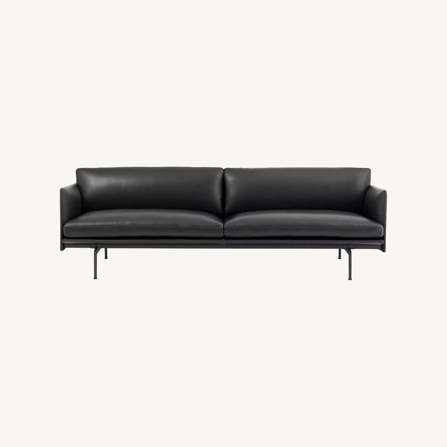 Muuto Outline Sofa in Black Leather - image-0