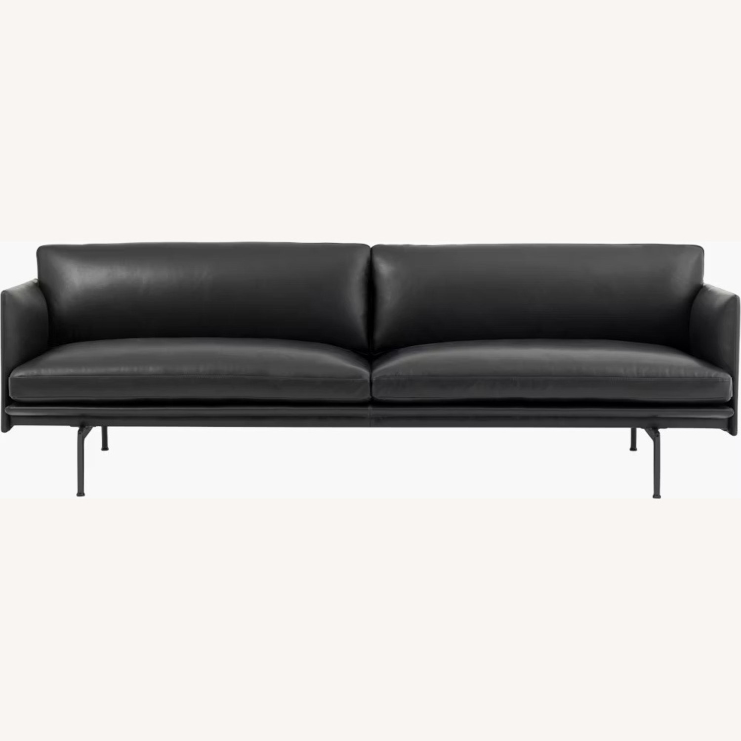 Muuto Outline Sofa in Black Leather - image-10