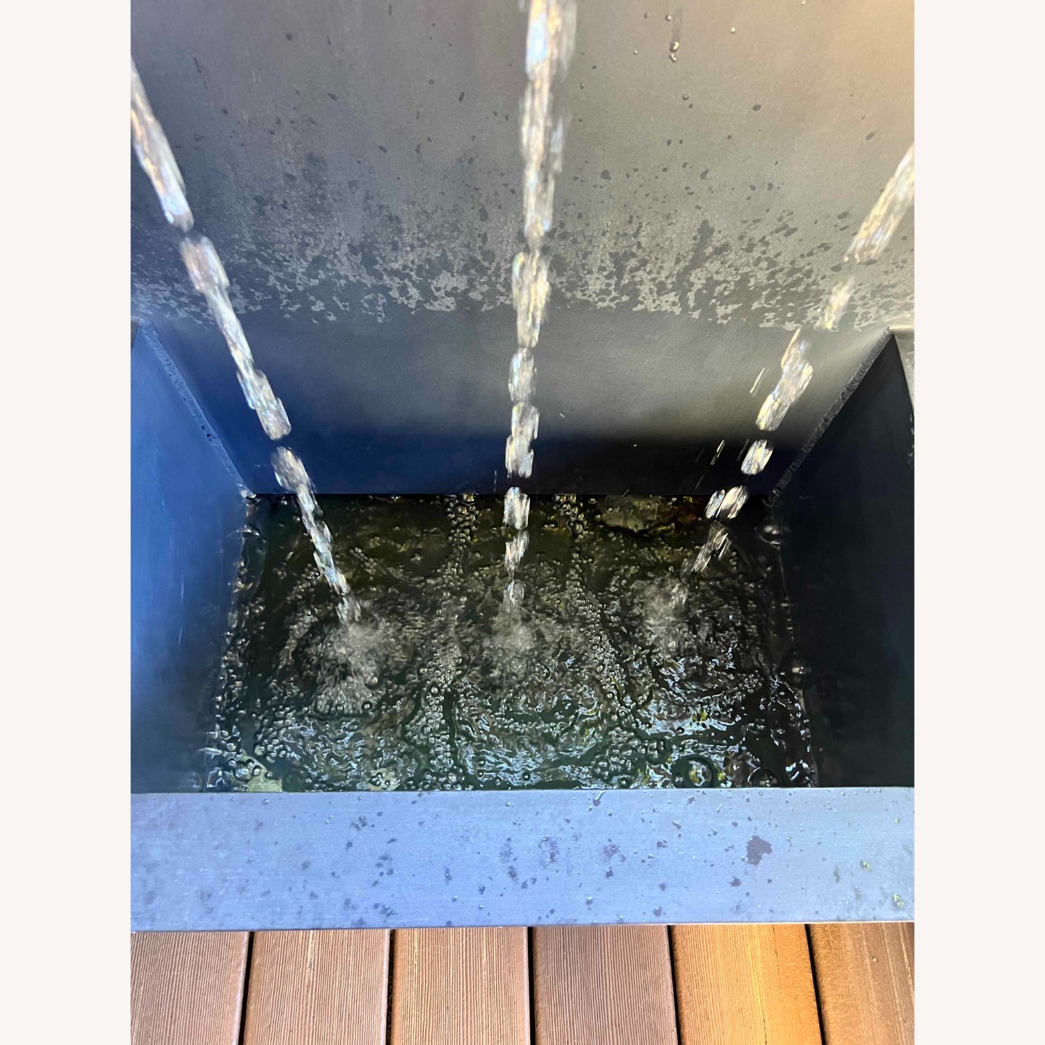 Restoration Hardware Modernist Outdoor Wall 3-Spout Fountain & Cover - image-7