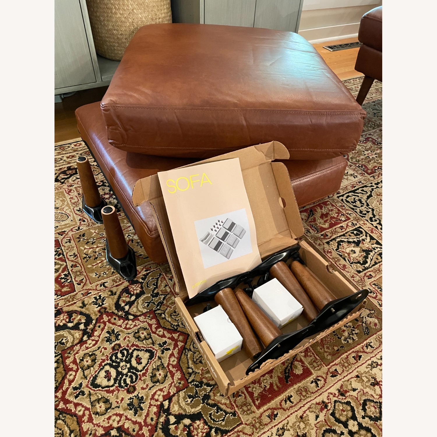  Burrow Nomad Leather Sectional - image-8