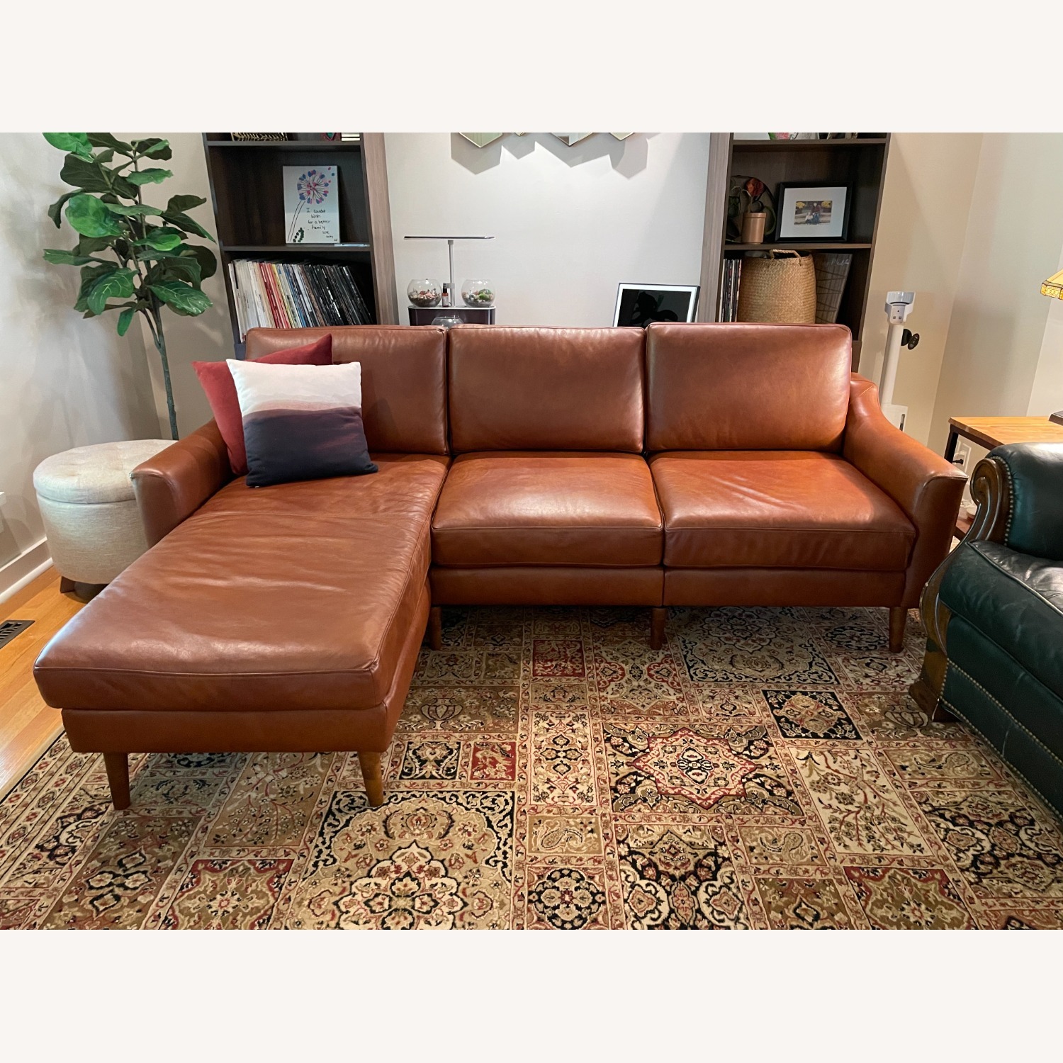  Burrow Nomad Leather Sectional - image-1