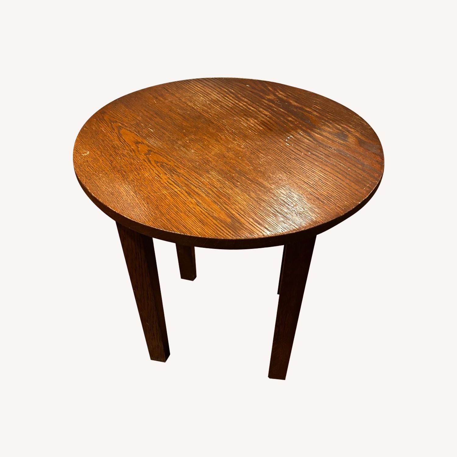 Antique Barber Bros Round Table - image-0