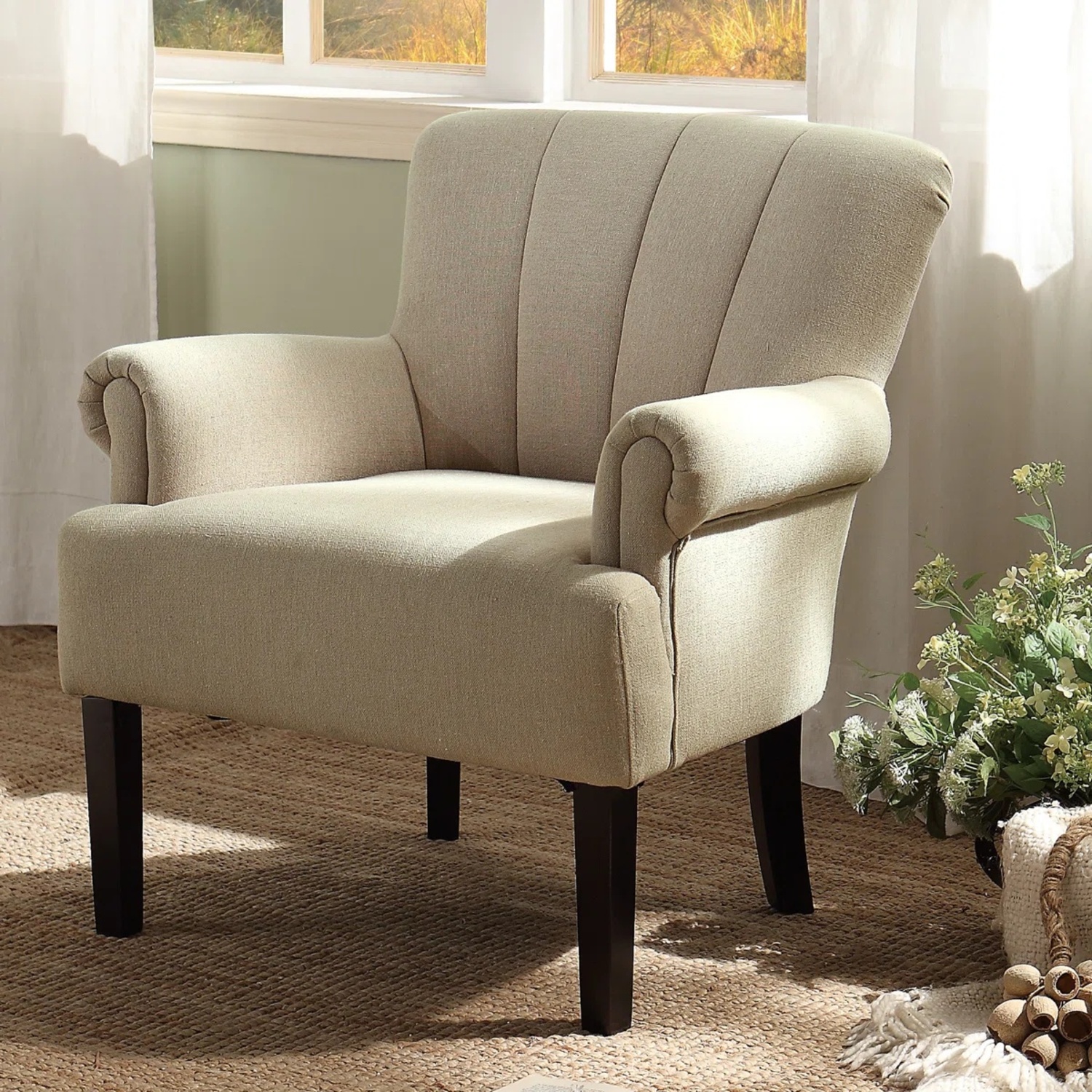 Elba Upholstered Armchair By Alcott Hill® - image-5