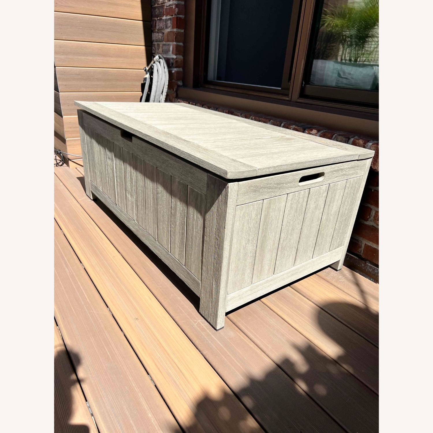West Elm Portside 47" Outdoor Wood Storage Trunk - image-3