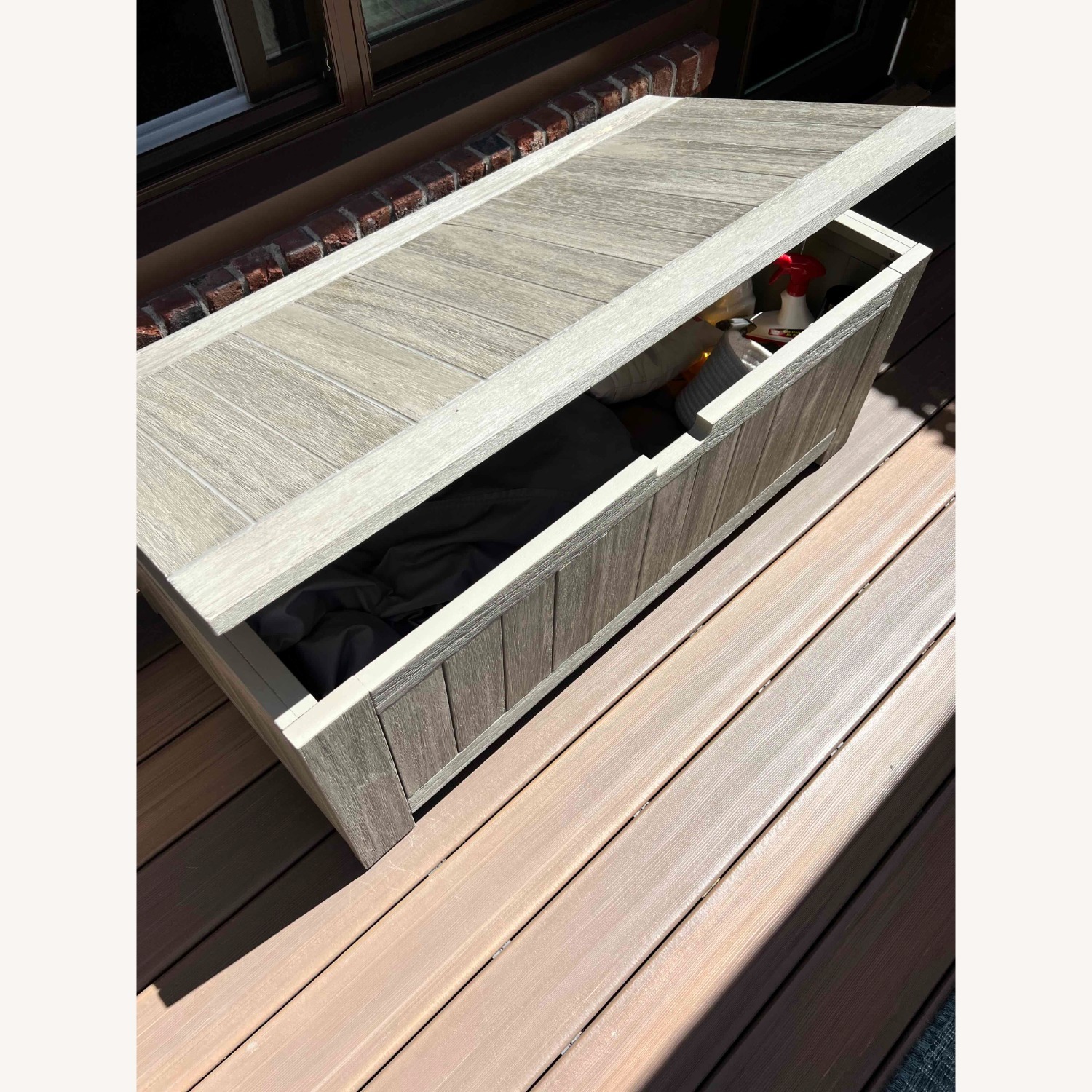 West Elm Portside 47" Outdoor Wood Storage Trunk - image-6