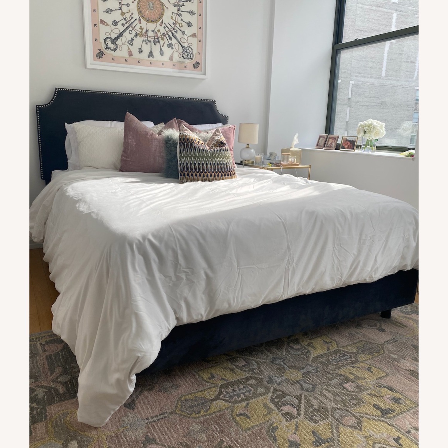 West Elm Serena Upholstered Velvet Bed - image-6