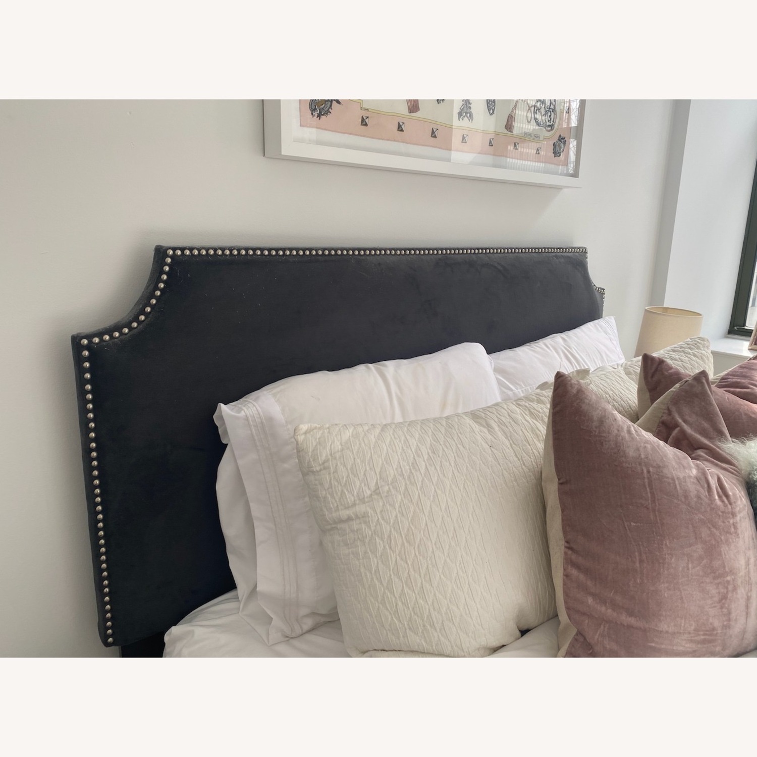 West Elm Serena Upholstered Velvet Bed - image-4