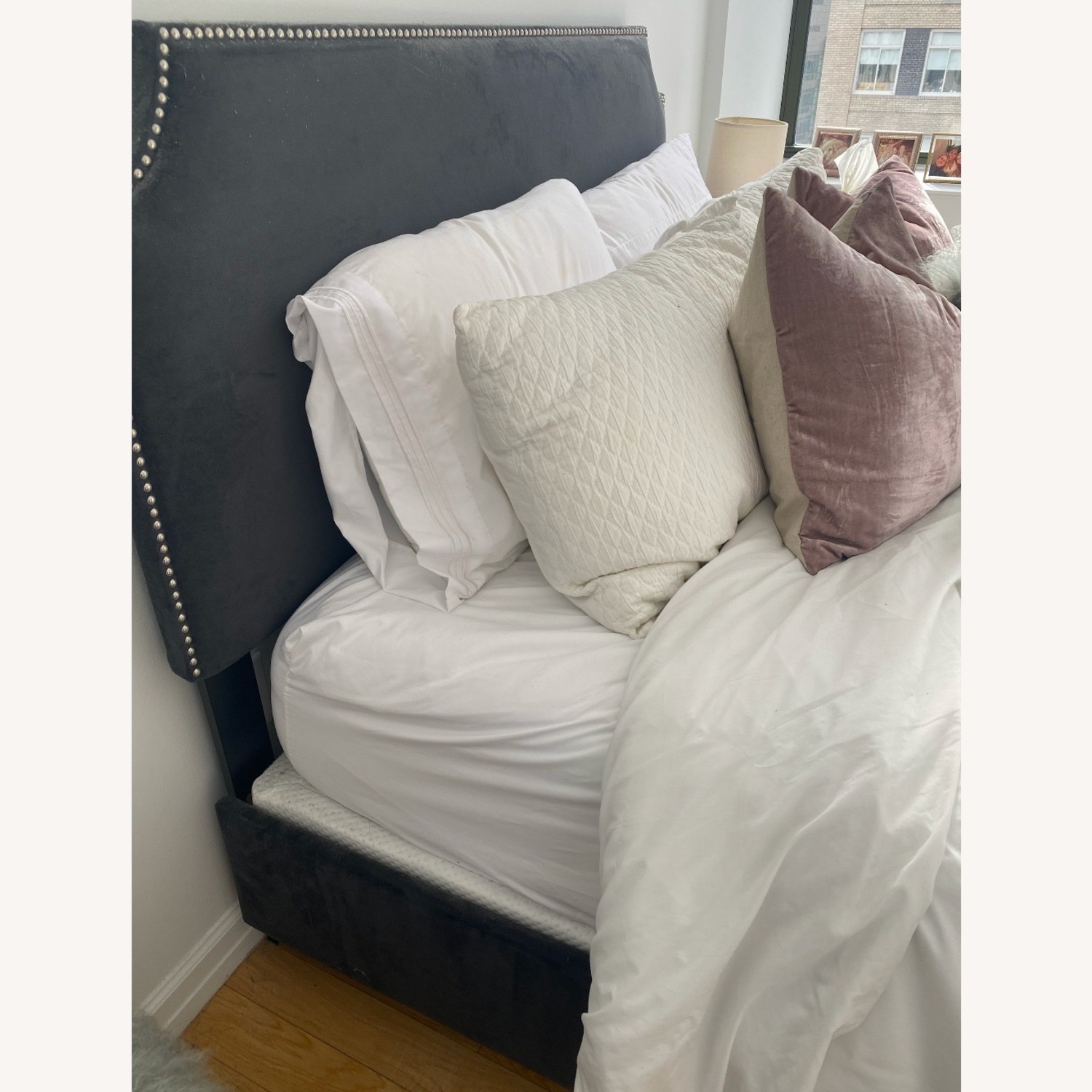 West Elm Serena Upholstered Velvet Bed - image-3