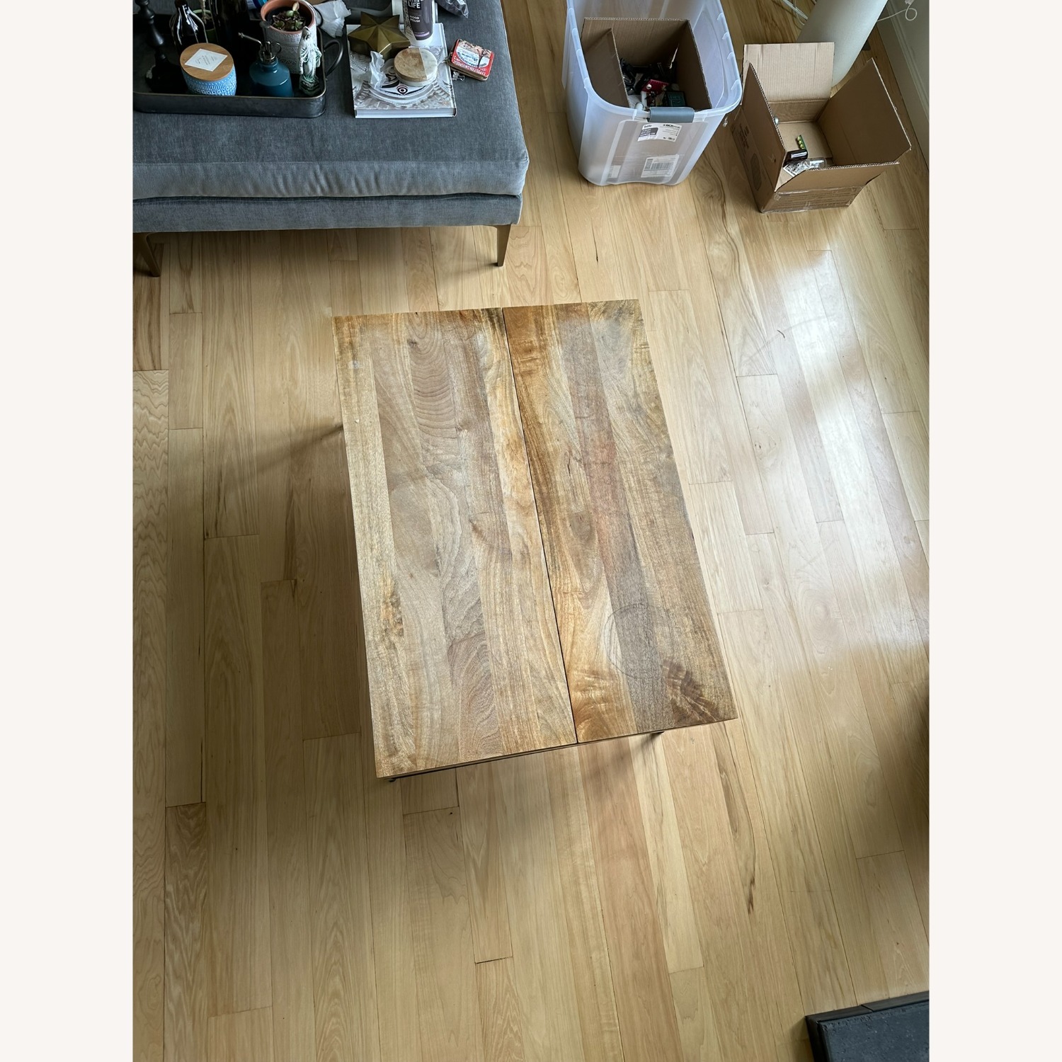 West Elm Industrial Table with Pop-Up Top - image-1