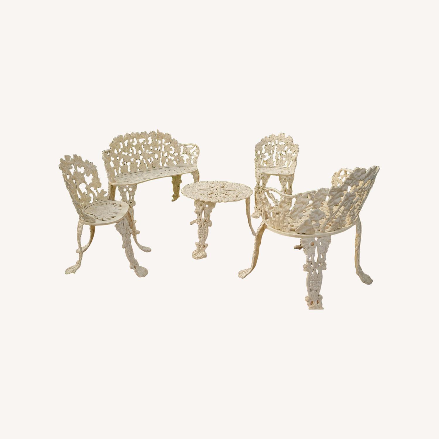 Five Piece Cast Iron Grapevine Garden Set - image-0