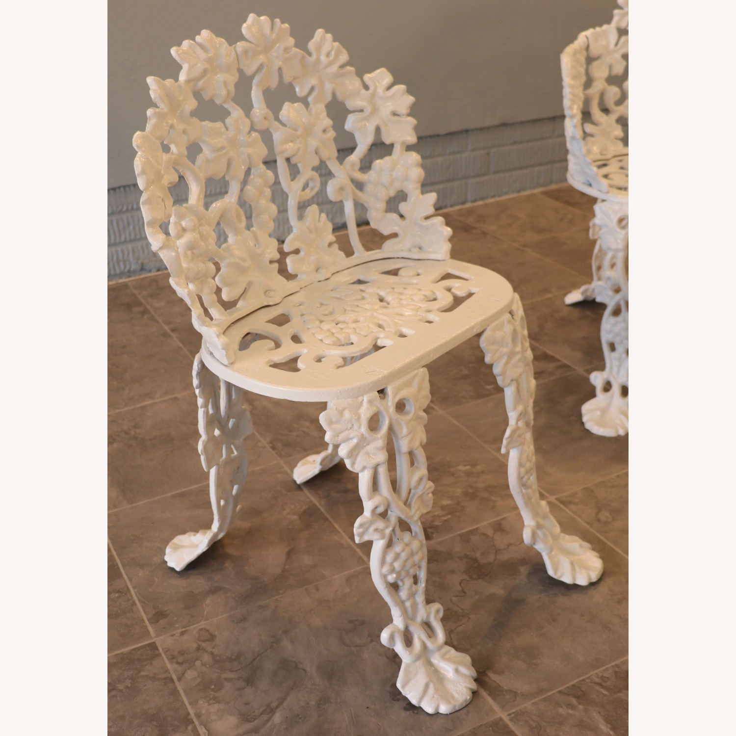 Five Piece Cast Iron Grapevine Garden Set - image-5