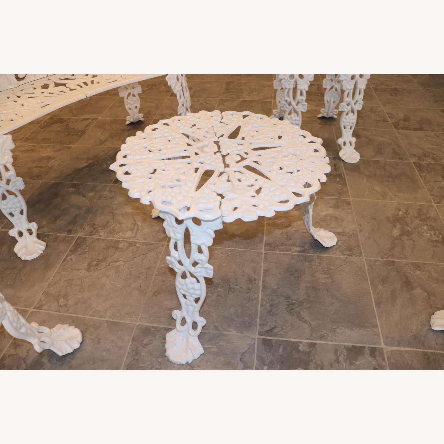 Five Piece Cast Iron Grapevine Garden Set - image-11