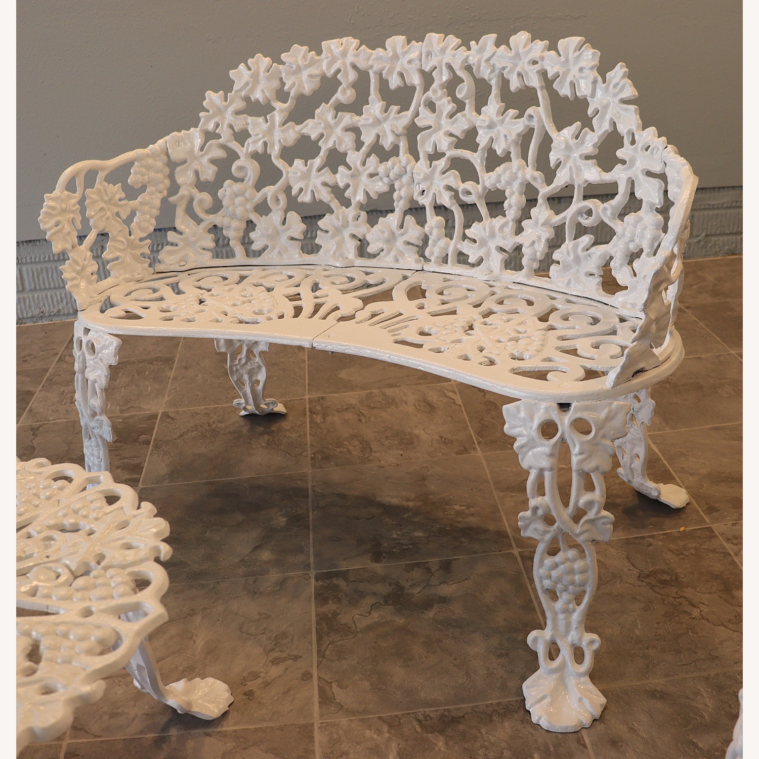 Five Piece Cast Iron Grapevine Garden Set - image-6