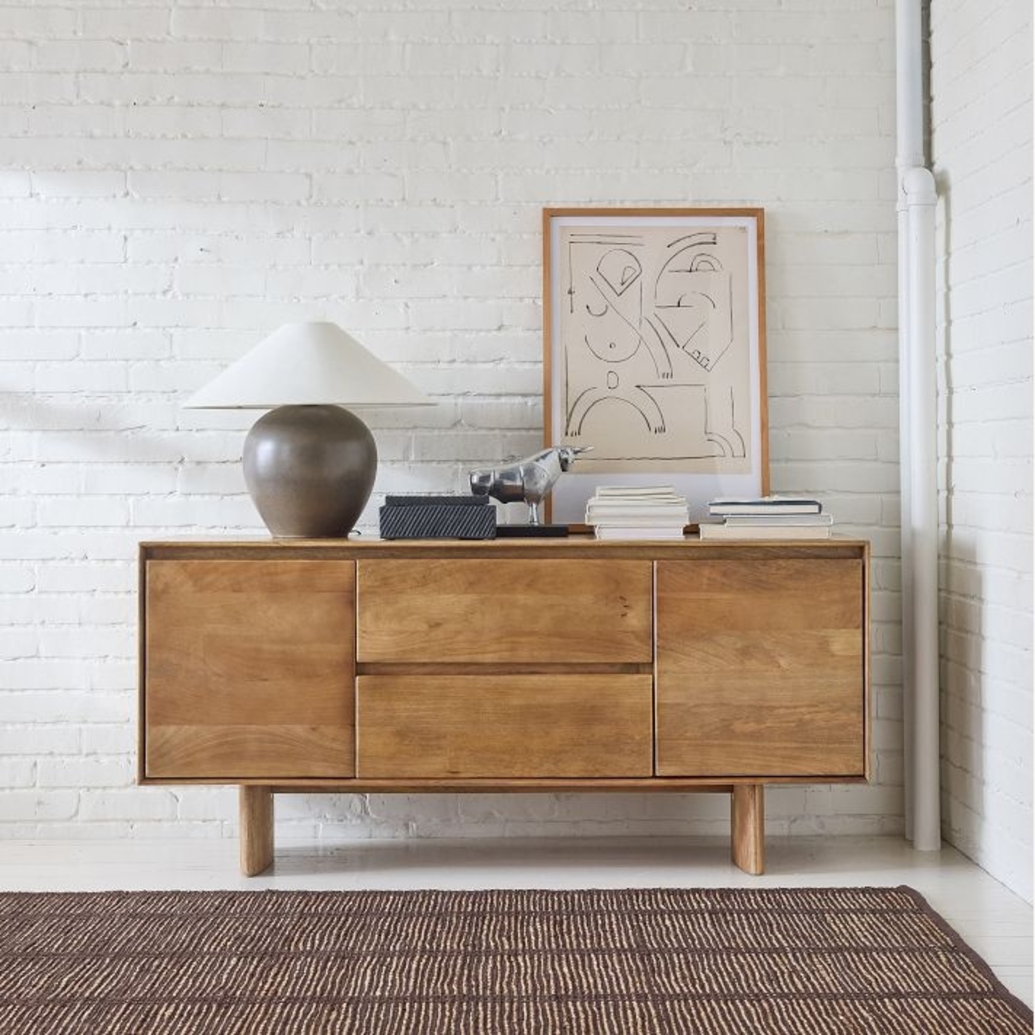 West Elm Anton Mango Wood Media Console - image-6