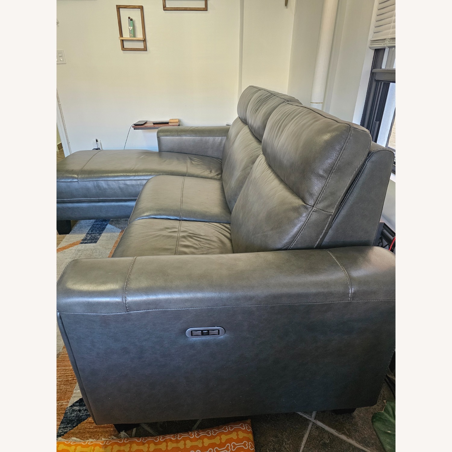 Ace Power Reclining Leather Sofa and Chaise  - image-3