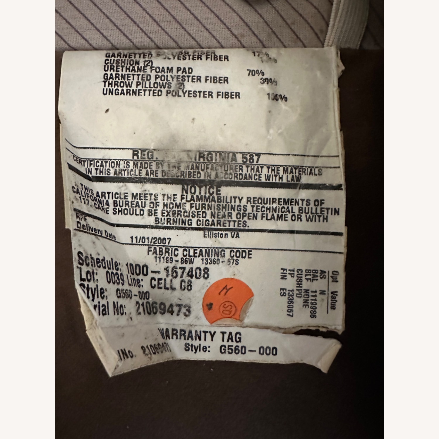 Suede Like Finish Brown Couch - image-2