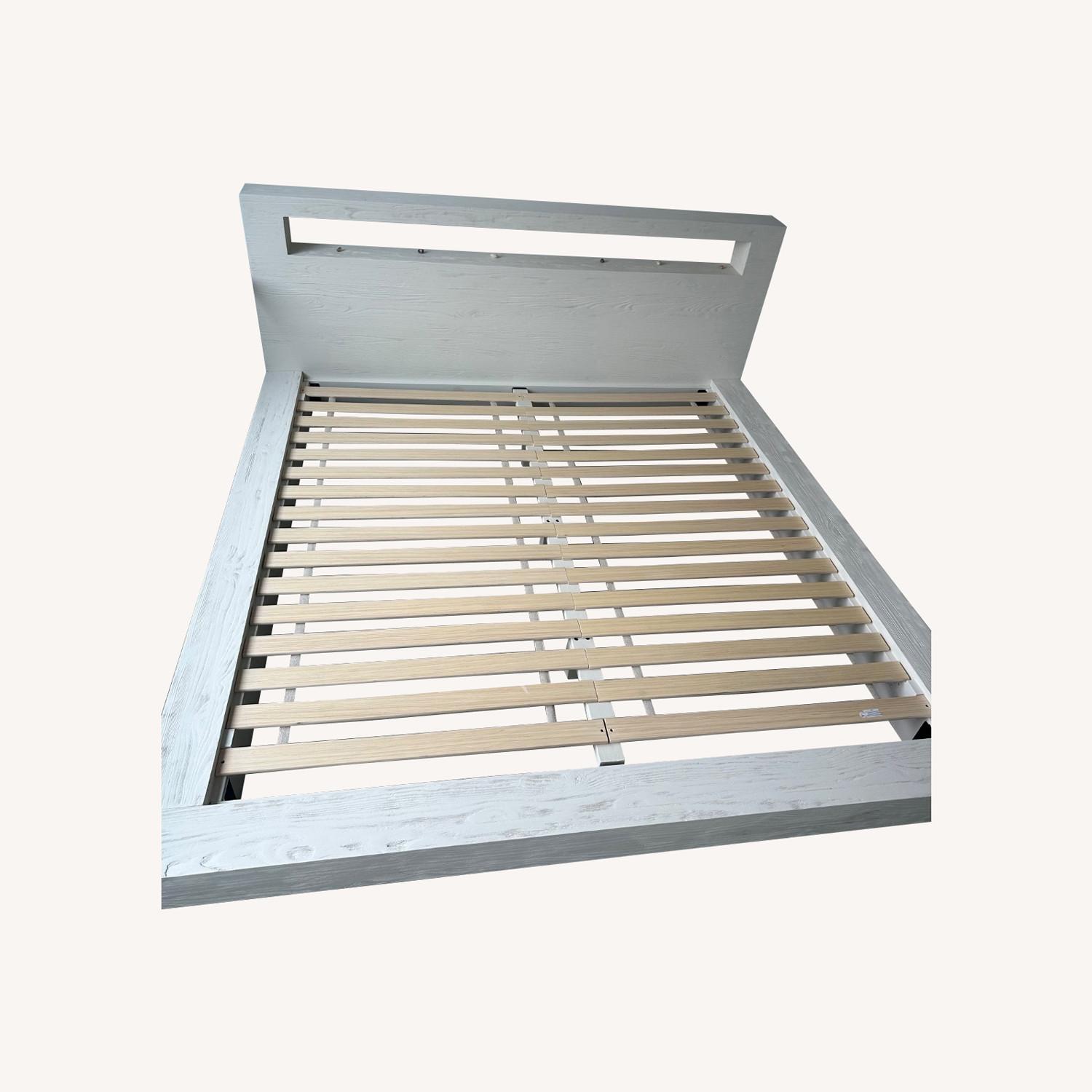 Crate & Barrel Adia White King Size Bed - image-0