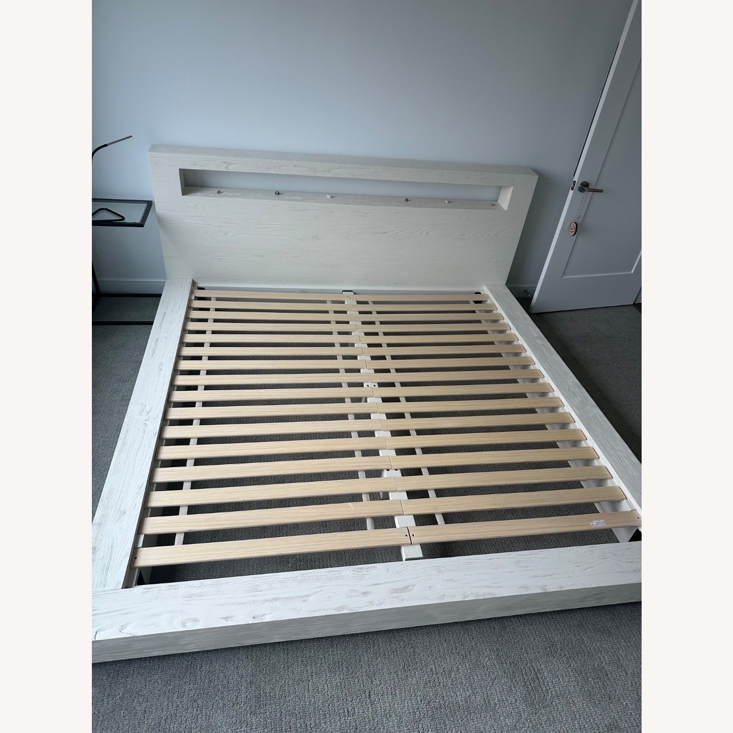 Crate & Barrel Adia White King Size Bed - image-2