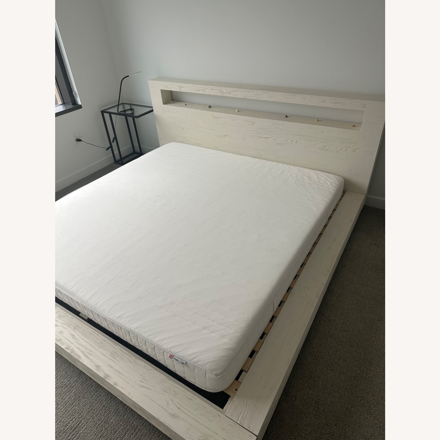 Crate & Barrel Adia White King Size Bed - image-1