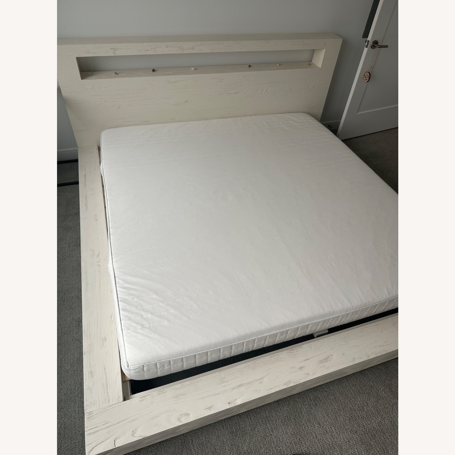 Crate & Barrel Adia White King Size Bed - image-6