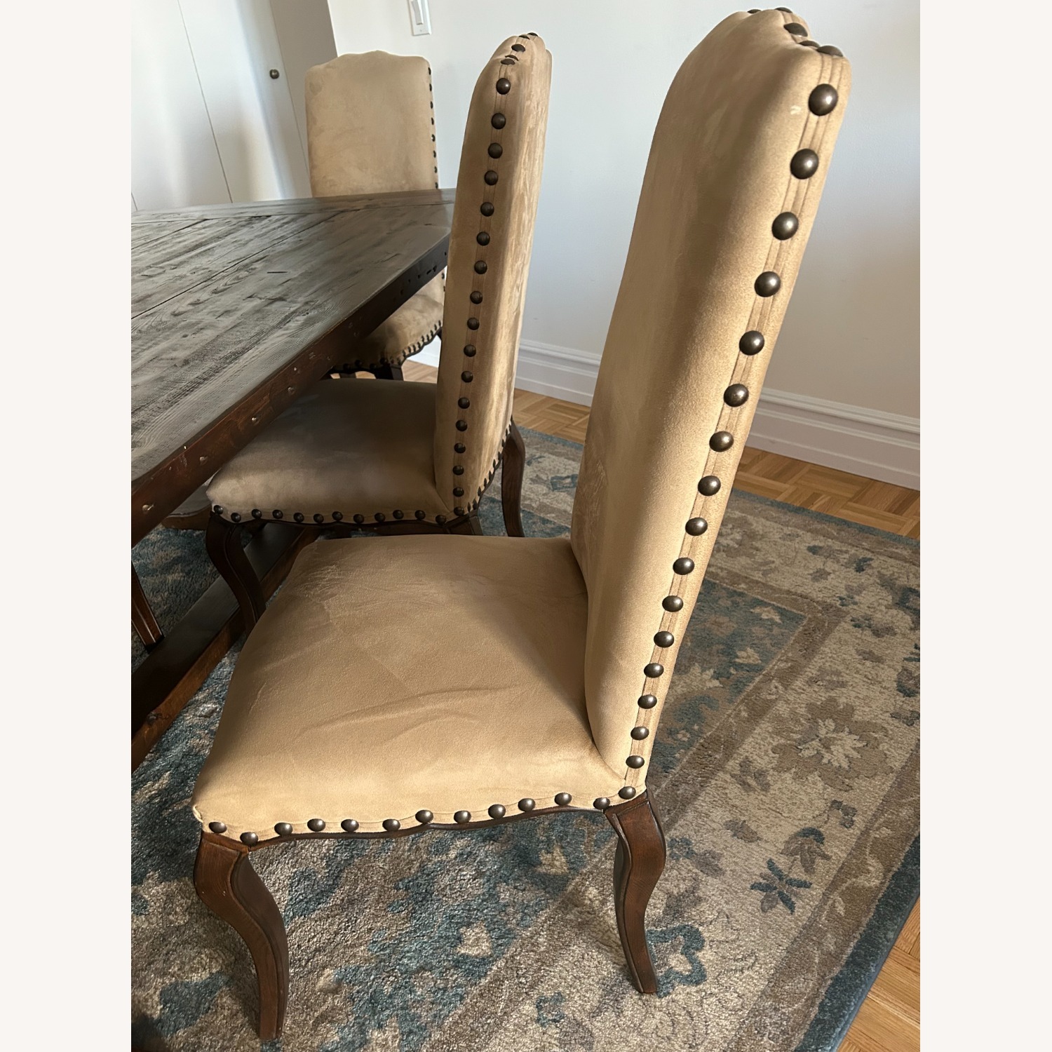 Restoration Hardware Trestle Dining Table and Chairs - image-2