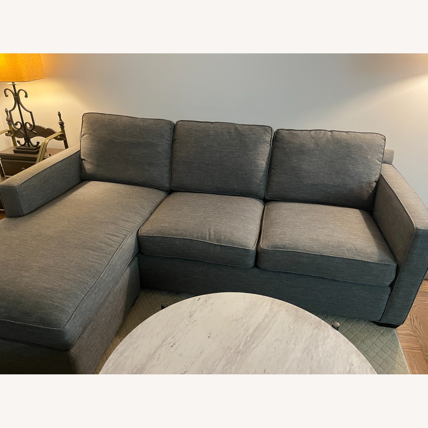 Crate & Barrel Davis Reversible Storage Chaise Sofa - image-2