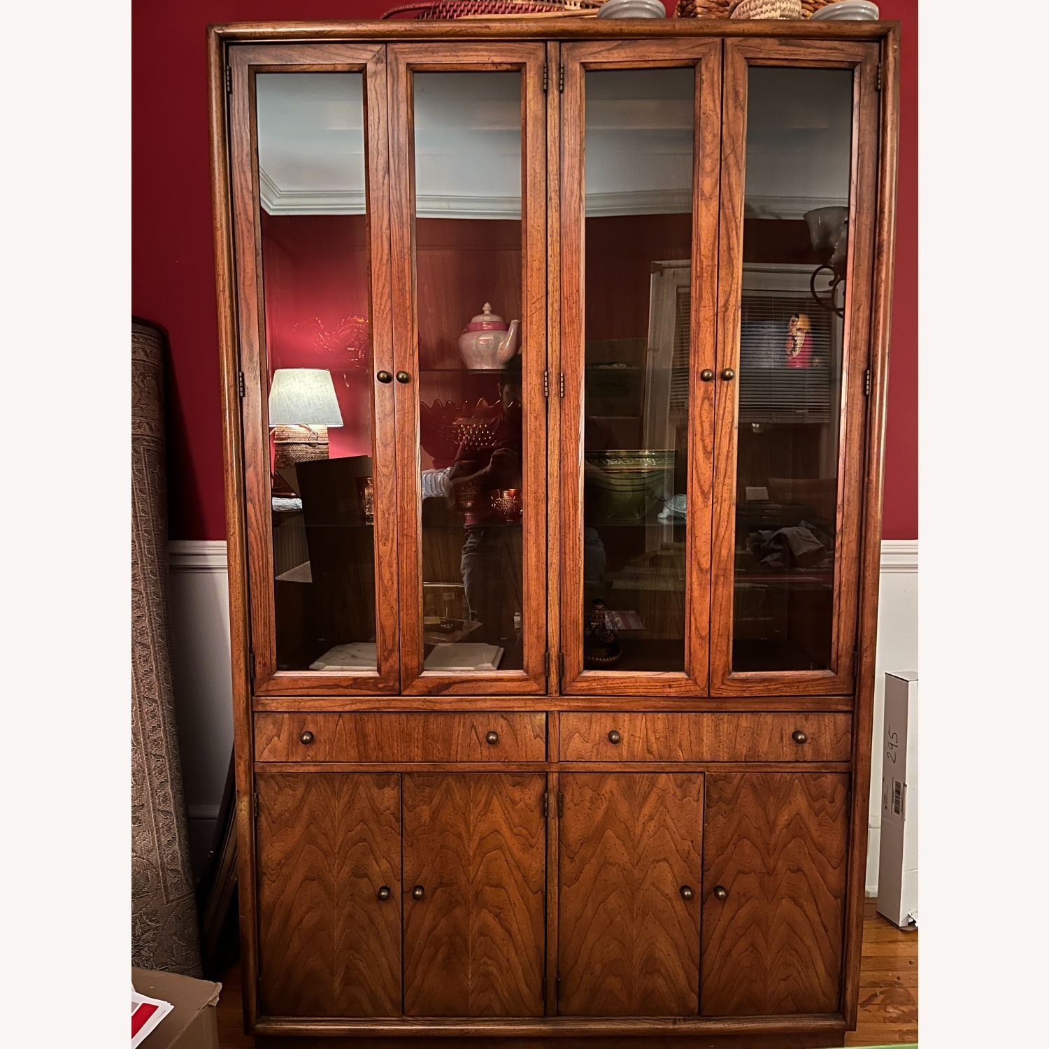Stanley Furniture China Cabinet 1970s MCM - image-1