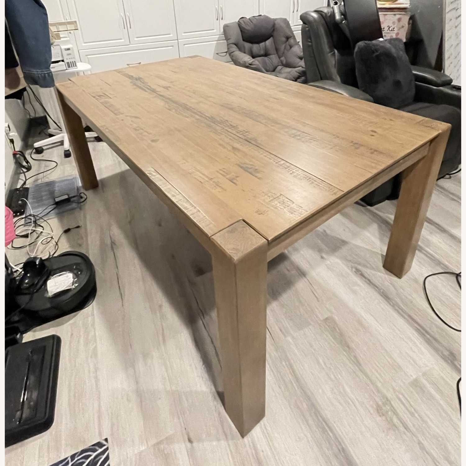 World Market Graywashed Pine Rylie Dining Table - image-3