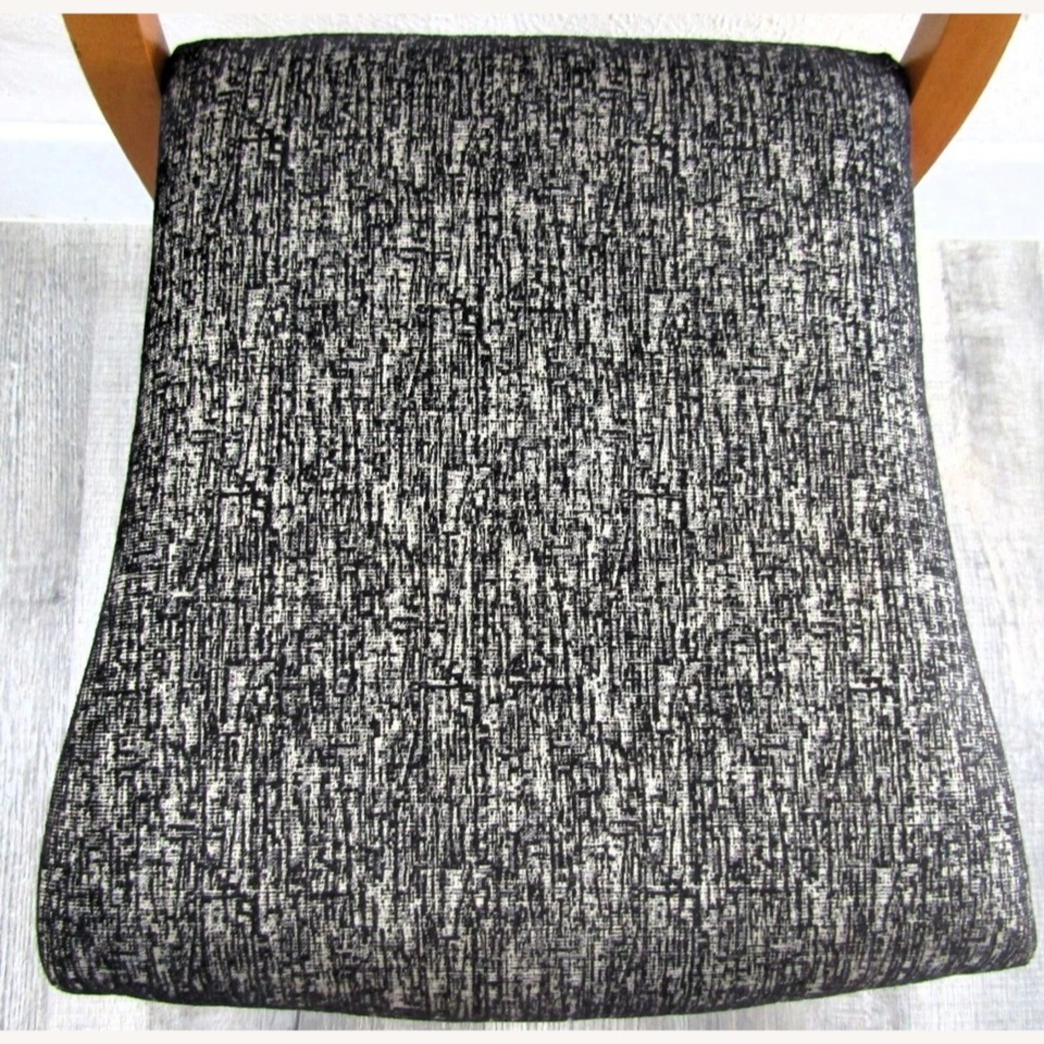 1960s Wood Carved Fan Upholstered Side Chair - image-3