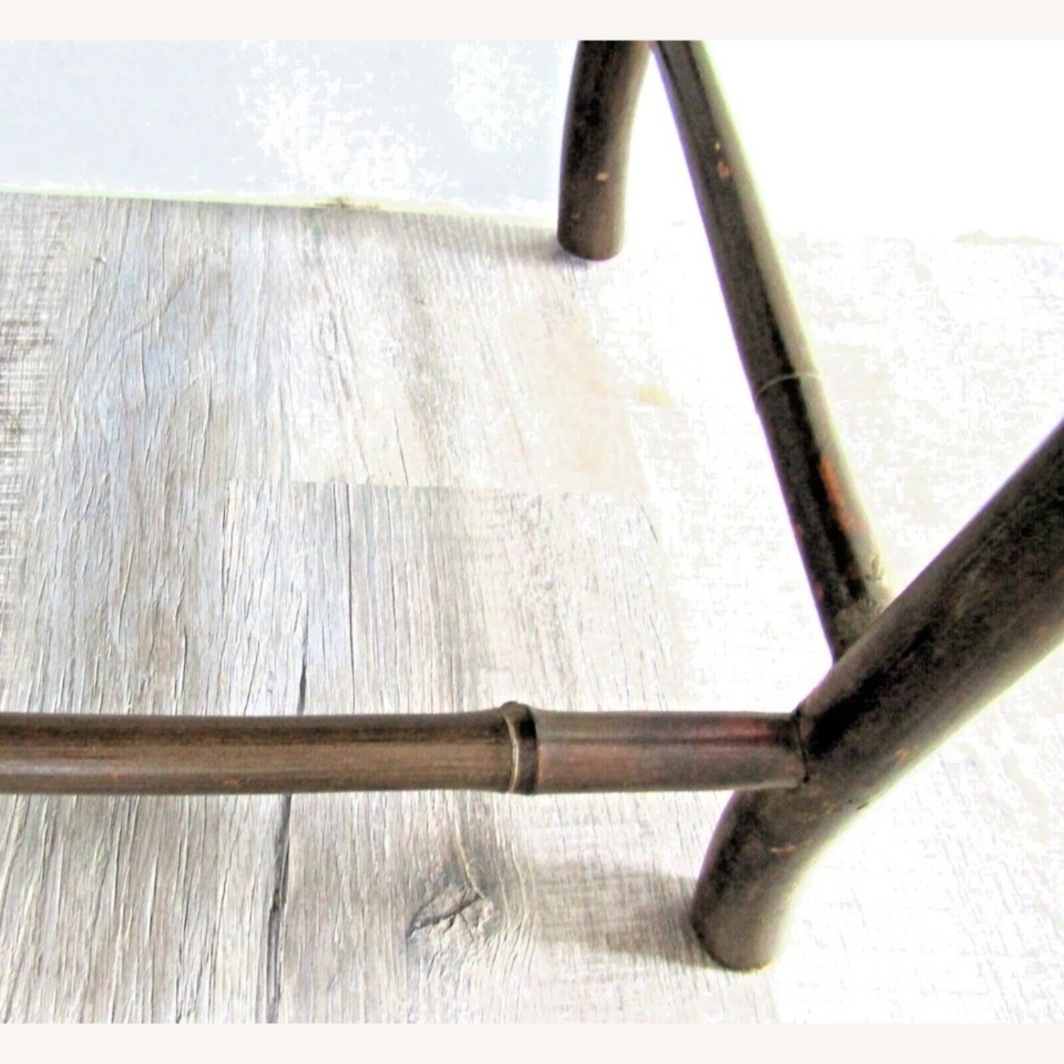 Vintage Rattan Upholstered Bench 24" Long - image-5