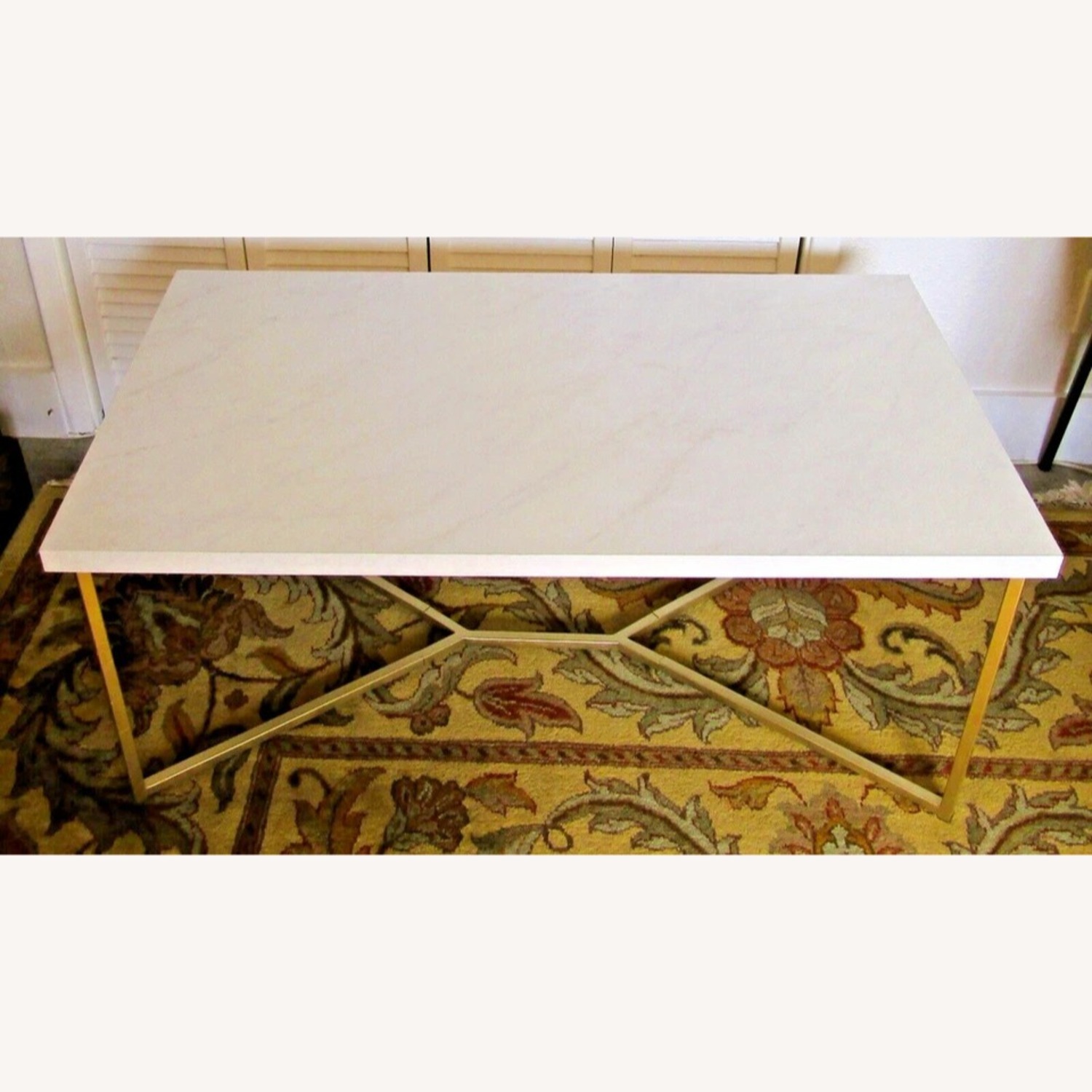 Walker Edison Luxe Coffee Table White - AptDeco